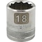 Dynamic 3/8" Drive, 18mm Metric Socket, 12 Points D009118 - alternate 1